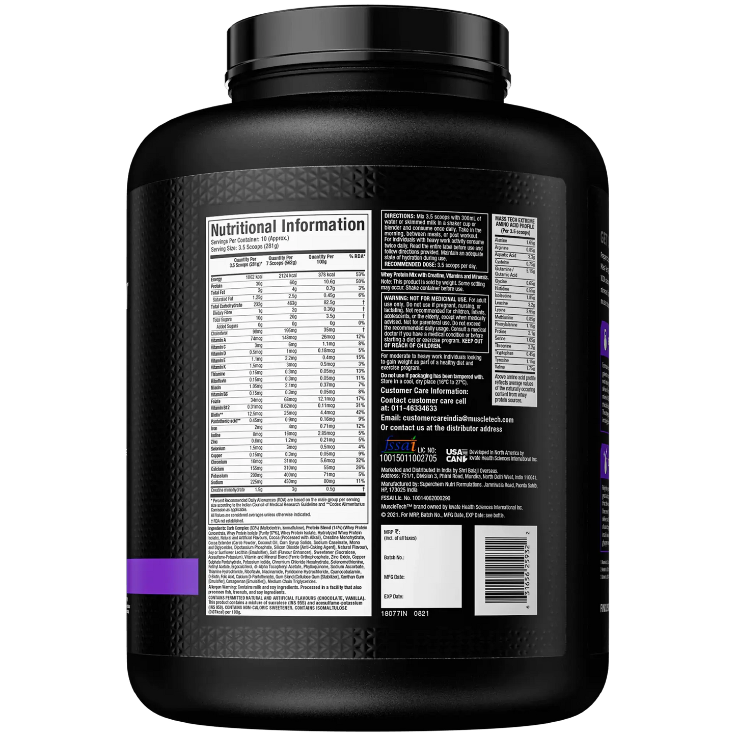 MUSCLETECH MASS TECH EXTREME 2000 (6.00LB)