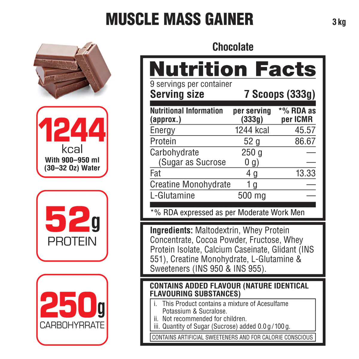 LABRADA MUSCLE MASS GAINER (2.2LB)