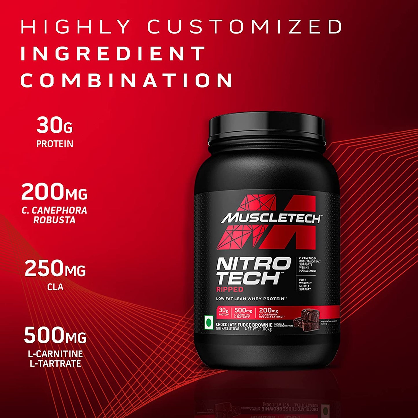 MUSCLE TECH NITRO RIPPED PROTIEN (2.2LB)