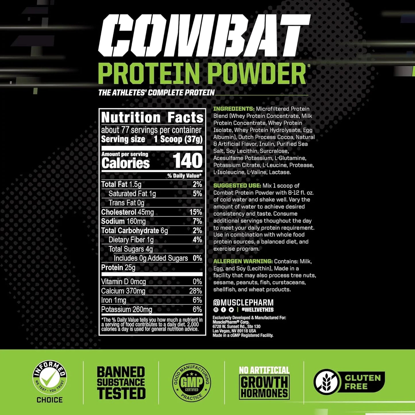 MP COMBAT PROTIEN POWDER (4.1LB)